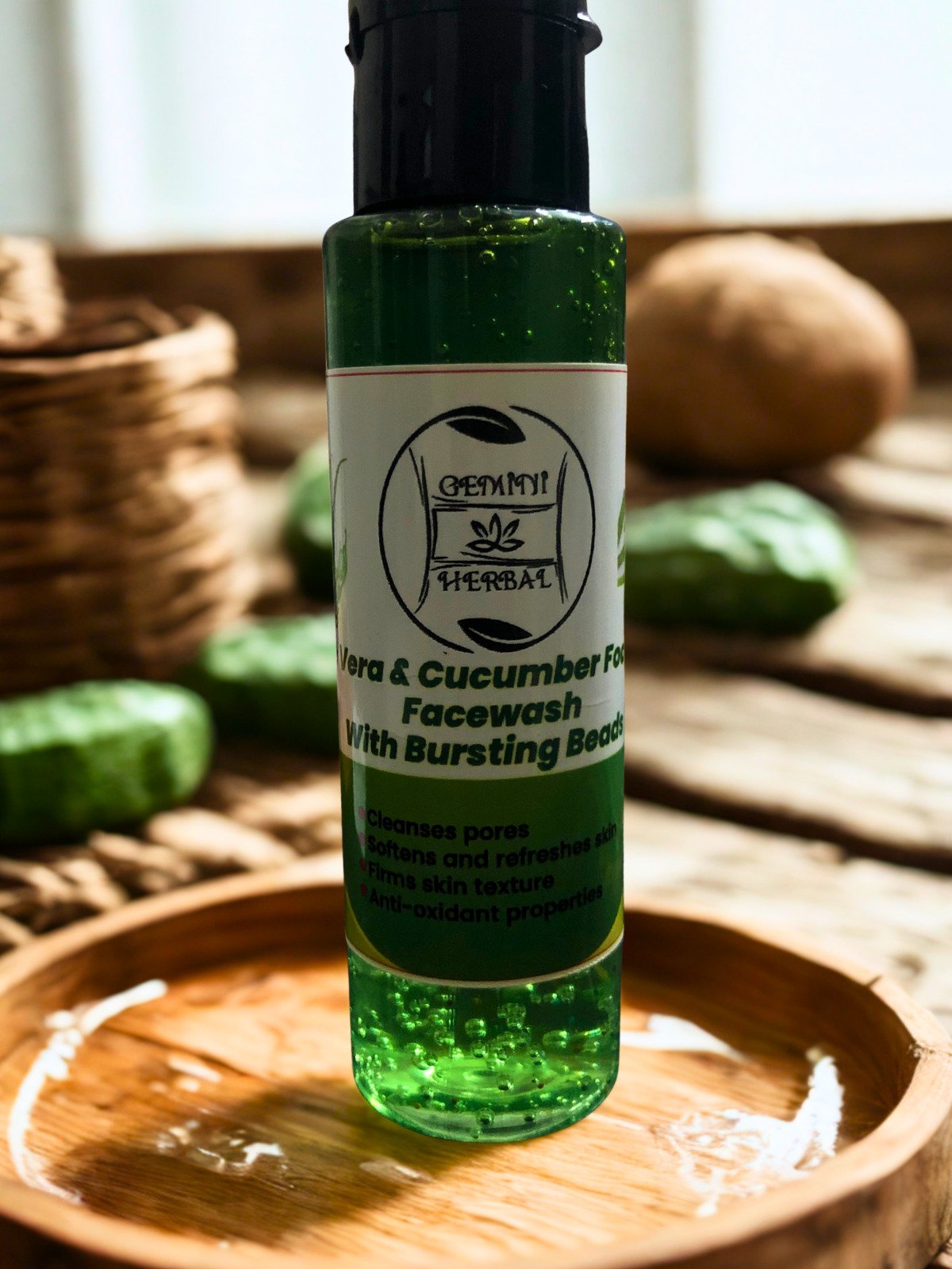 Aloe Vera/Cucumber Foaming Facewash with Bursting Beads