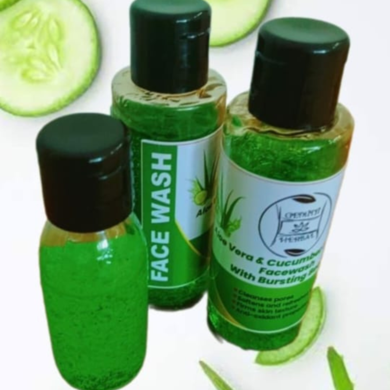 Aloe Vera/Cucumber Foaming Facewash with Bursting Beads